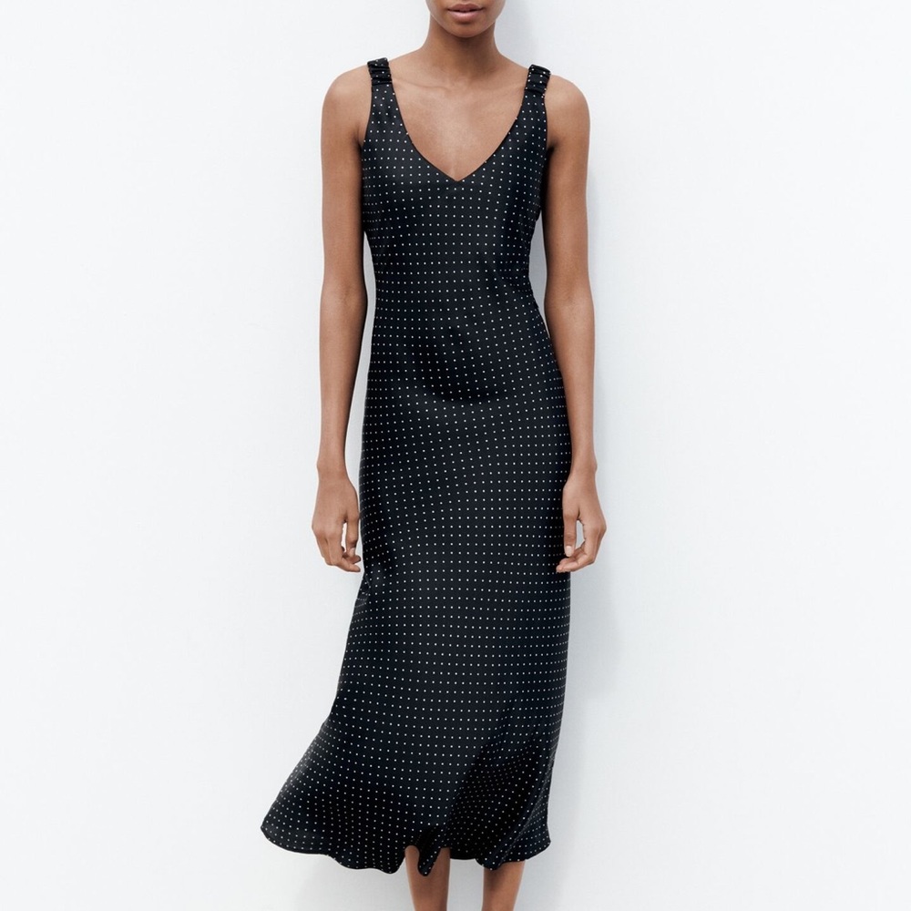 NWT Zara Polka Dot Slip Dress